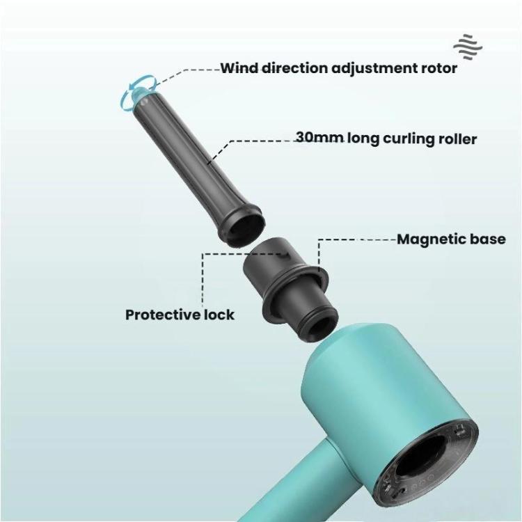 For Dyson HD01-HD16 Hair Dryer Upgrade Locking Airwrap Barrel Adapter Converter Curling Attachment Black - For Dyson Accessories by buy2fix | Online Shopping UK | buy2fix