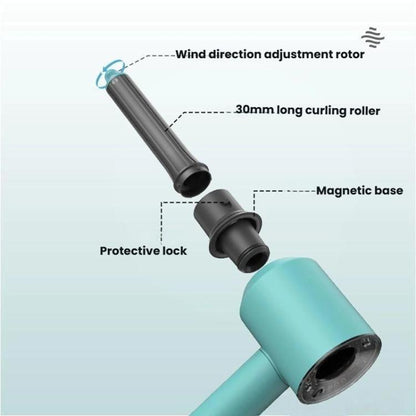 For Dyson HD01-HD16 Hair Dryer Upgrade Locking Airwrap Barrel Adapter Converter Curling Attachment Gray - For Dyson Accessories by buy2fix | Online Shopping UK | buy2fix