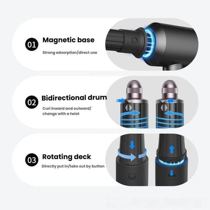 For Dyson HD17/HD18 Hair Dryer Upgrade Locking Airwrap Barrel Adapter Converter Curling Attachment Black - For Dyson Accessories by buy2fix | Online Shopping UK | buy2fix