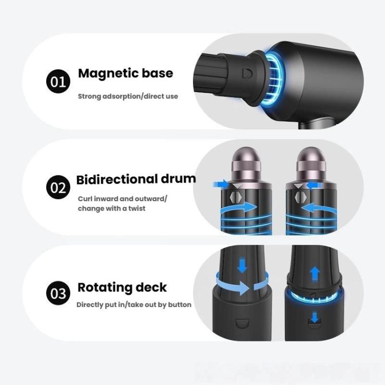 For Dyson HD01-HD16 Hair Dryer Upgrade Locking Airwrap Barrel Adapter Converter Curling Attachment Gray - For Dyson Accessories by buy2fix | Online Shopping UK | buy2fix