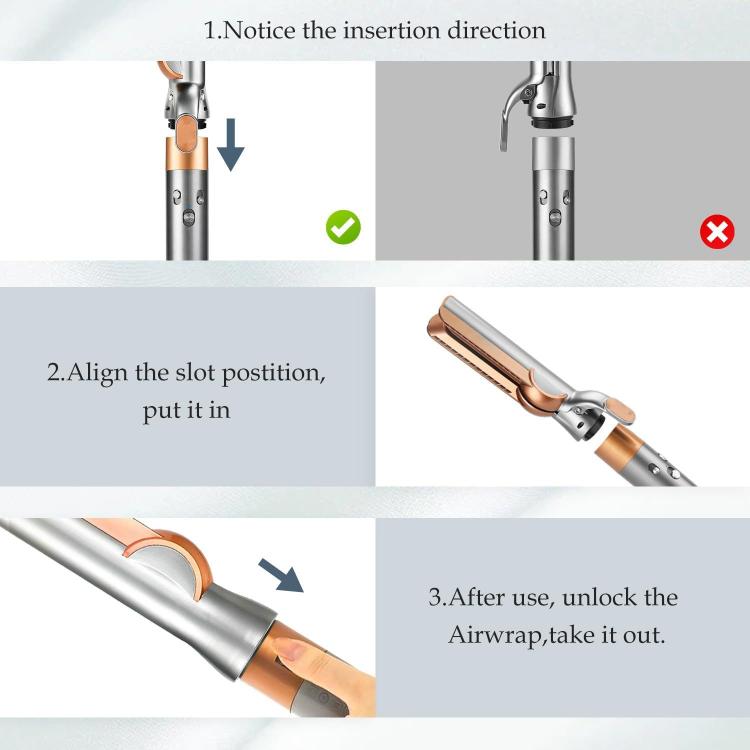 For Dyson Airwrap HS01/HS05/HS08 Air Straightener Attachment Straightening Nozzle(Rose Red) - For Dyson Accessories by buy2fix | Online Shopping UK | buy2fix