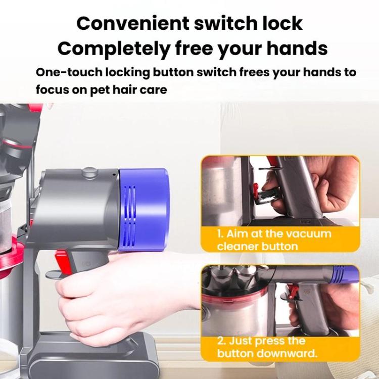 6pcs For Dyson V7 V8 V10 V11 V15 Vacuum Cleaner Pet Grooming Clipper Set With Switch Buckle - For Dyson Accessories by buy2fix | Online Shopping UK | buy2fix