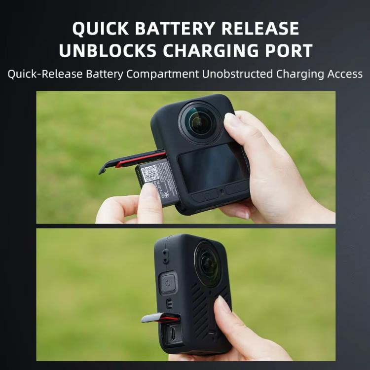 For DJI Osmo 360 Silicone Case Anti-Scratch Shock-Absorbing Dustproof Cover With Lens Cap - Case & Bags by buy2fix | Online Shopping UK | buy2fix