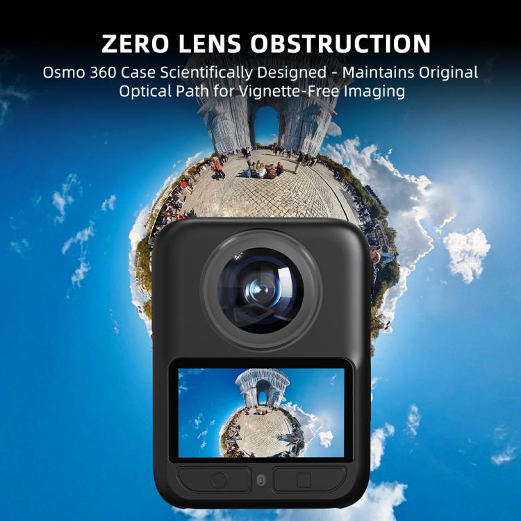 For DJI Osmo 360 Silicone Case Anti-Scratch Shock-Absorbing Dustproof Cover With Lens Cap - Case & Bags by buy2fix | Online Shopping UK | buy2fix