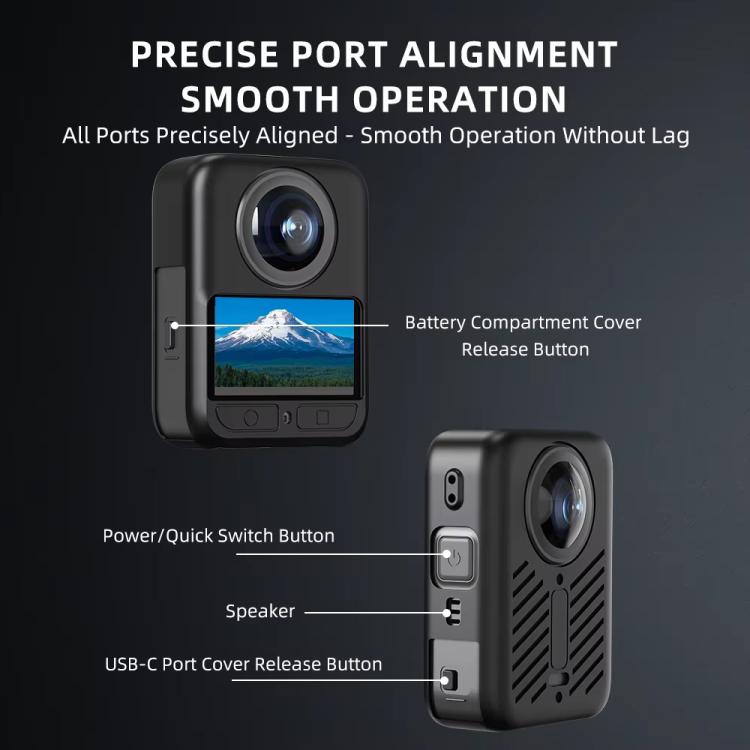 For DJI Osmo 360 Silicone Case Anti-Scratch Shock-Absorbing Dustproof Cover With Lens Cap - Case & Bags by buy2fix | Online Shopping UK | buy2fix