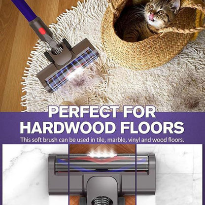 For Dyson V7 / V8 / V10 / V11 / V15 Vacuum Cleaner Electric Floor Brush With LED Light Soft Plush V Roller Brush(With Bird Brush) - For Dyson Accessories by buy2fix | Online Shopping UK | buy2fix