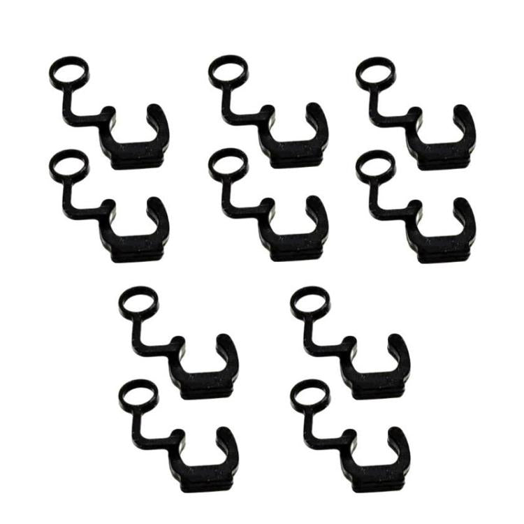 10pcs Silicone Locking Buckle Sports Camera Accessories Safety Buckle Surfboard Base Fixed Base Plug Anti-Release Buckle(Black) - Connection Mount by buy2fix | Online Shopping UK | buy2fix