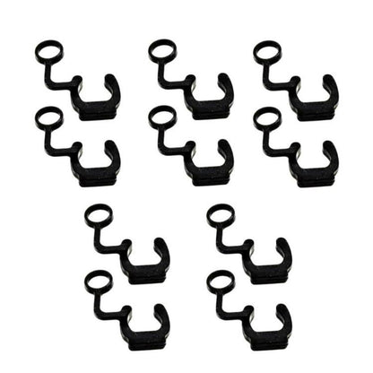 10pcs Silicone Locking Buckle Sports Camera Accessories Safety Buckle Surfboard Base Fixed Base Plug Anti-Release Buckle(Black) - Connection Mount by buy2fix | Online Shopping UK | buy2fix