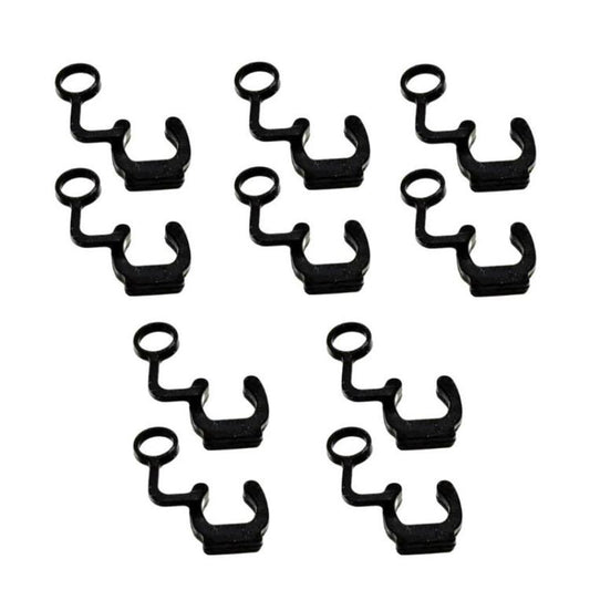 10pcs Silicone Locking Buckle Sports Camera Accessories Safety Buckle Surfboard Base Fixed Base Plug Anti-Release Buckle(Black) - Connection Mount by buy2fix | Online Shopping UK | buy2fix