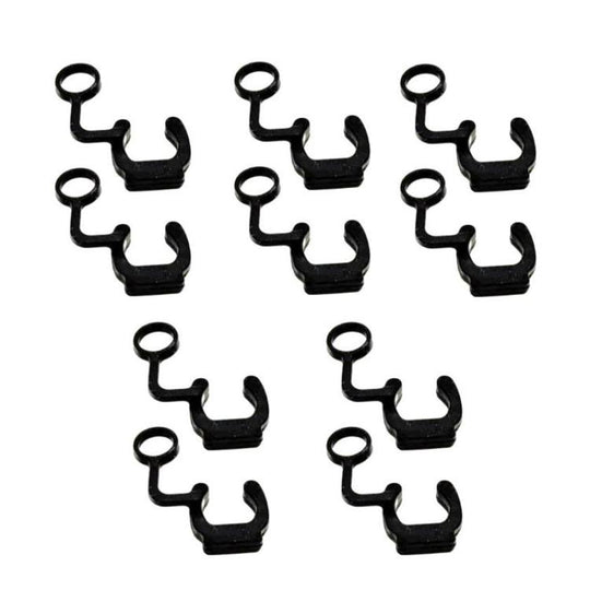 10pcs Silicone Locking Buckle Sports Camera Accessories Safety Buckle Surfboard Base Fixed Base Plug Anti-Release Buckle(Black)