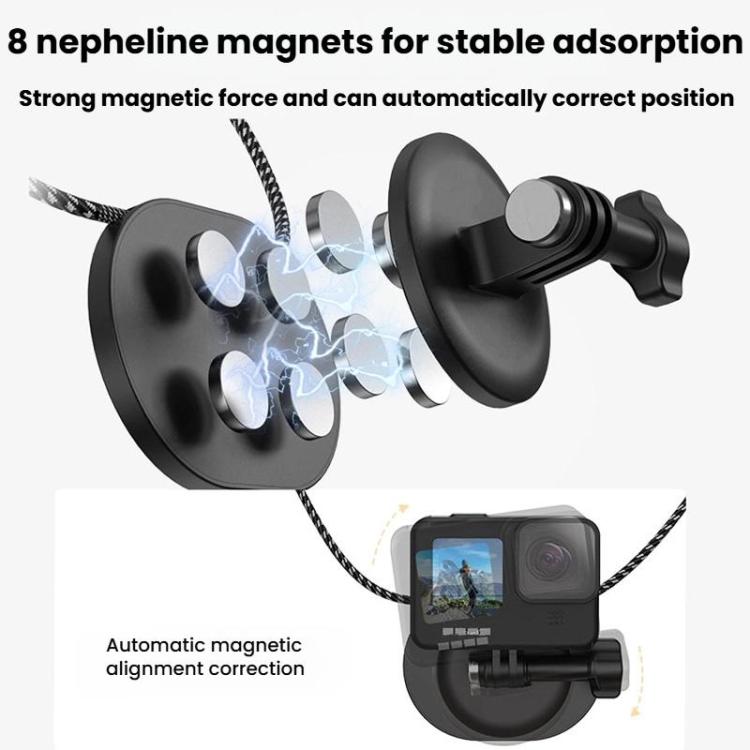 BH-14 With 1/4 inch Adapter Universal Action Camera Magnetic Lanyard Camera Neck-Mount Bracket - Mount & Holder by buy2fix | Online Shopping UK | buy2fix