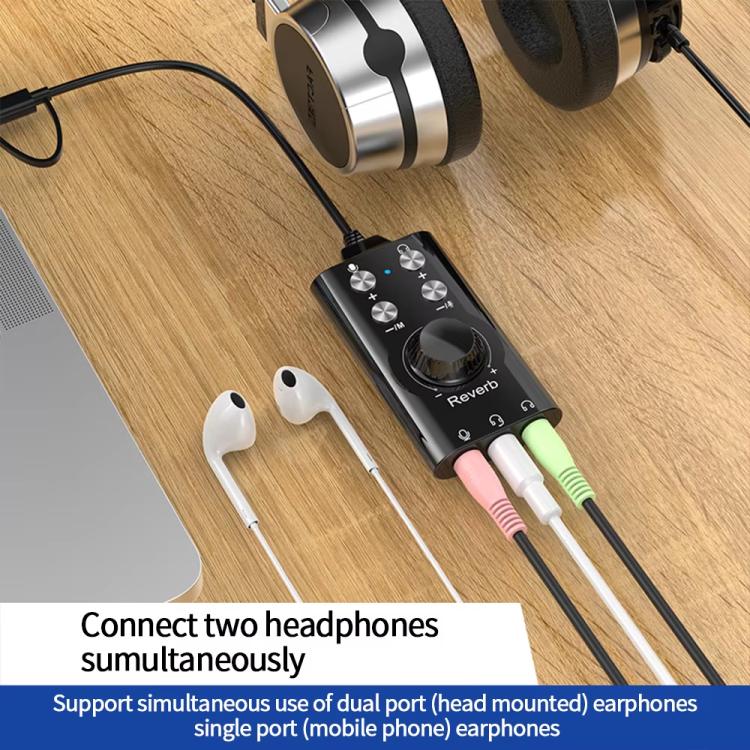 USB / Type-C To 3.5mm 7.1 Surround Sound Computer Voice Changer External Sound Card For Mobile Computer Streaming - Live Sound Effects Processors by buy2fix | Online Shopping UK | buy2fix