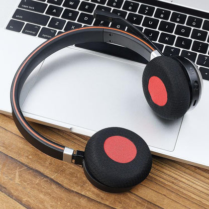 1pair Replacement Earpads for Jabra Evolve 20 20SE 30 30 II 40 65 65t Breathable Ear Cushions(Black Red) - Earmuff & Pad by buy2fix | Online Shopping UK | buy2fix