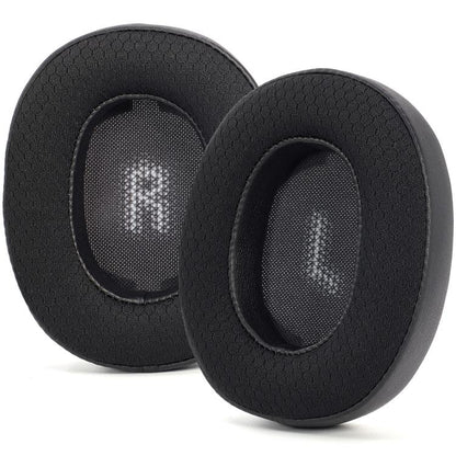 For JBL E55BT 1pair Replacement Earpads Protein Leather & Soccer-Inspired Mesh Combo Ear Cushions(Black) - Earmuff & Pad by buy2fix | Online Shopping UK | buy2fix