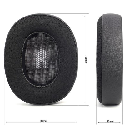 For JBL E55BT 1pair Replacement Earpads Protein Leather & Soccer-Inspired Mesh Combo Ear Cushions(Black) - Earmuff & Pad by buy2fix | Online Shopping UK | buy2fix