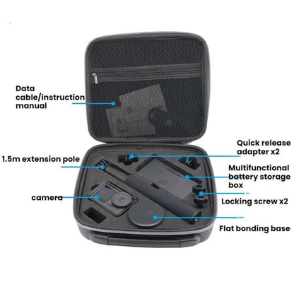 For DJI Osmo Action 5 Pro / 4 / 3 Action Camera Storage Bag(Dark Gray) - Case & Bags by buy2fix | Online Shopping UK | buy2fix