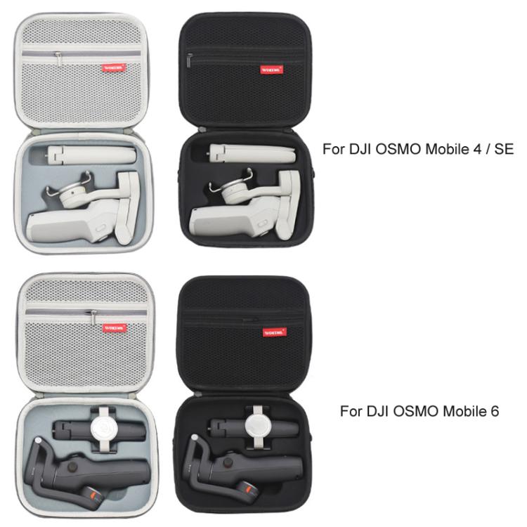For DJI OSMO Mobile 6 PU WOKEMA Handheld Gimbal Stabilizer Storage Bag(Black) -  by buy2fix | Online Shopping UK | buy2fix
