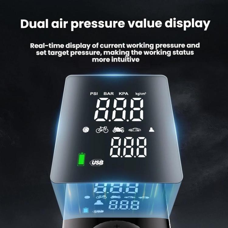 Portable Smart Lighting Wireless Digital Display Car Air Pump(T3106) - Inflatable Pump by buy2fix | Online Shopping UK | buy2fix