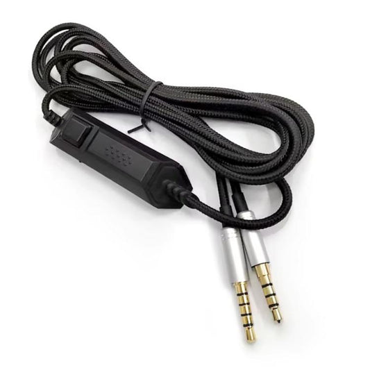 For Logitech Astro A10 / A40 Headset Gaming Headset 2m Braided Audio Cable, Style: Silver Plug Wired Controller - Headset Accessories by buy2fix | Online Shopping UK | buy2fix