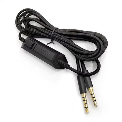 For Logitech Astro A10 / A40 Headset Gaming Headset 2m Braided Audio Cable, Style: Black Plug Wired Controller - Headset Accessories by buy2fix | Online Shopping UK | buy2fix