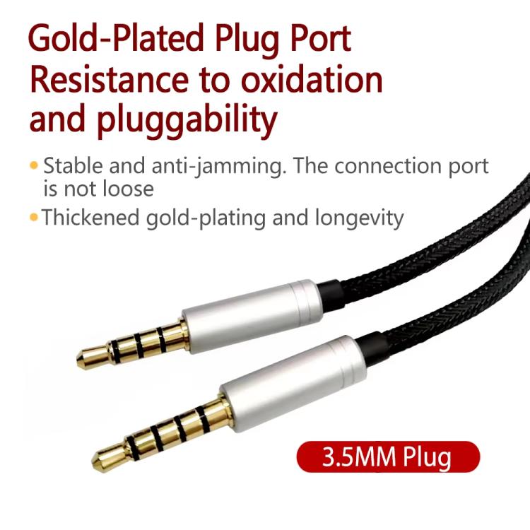 For Logitech Astro A10 / A40 Headset Gaming Headset 2m Braided Audio Cable, Style: Silver Plug Wired Controller - Headset Accessories by buy2fix | Online Shopping UK | buy2fix