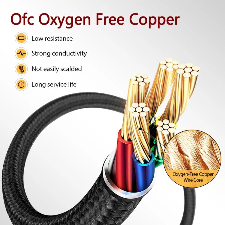 For Logitech Astro A10 / A40 Headset Gaming Headset 2m Braided Audio Cable, Style: Silver Plug Straight Through - Headset Accessories by buy2fix | Online Shopping UK | buy2fix