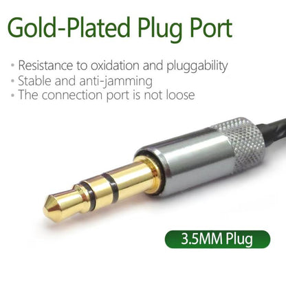 3.5mm To Dual 2.5mm Headphone Cable Audio Replacement Cable, For Sol Republic Master Tracks HD V8 V10 V12 X3, Length: 1.2m(Black) - Headset Accessories by buy2fix | Online Shopping UK | buy2fix