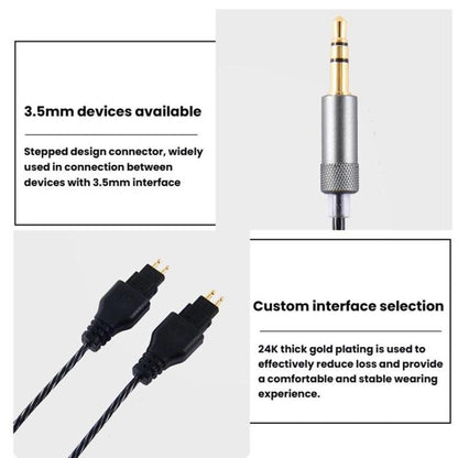 2m Headphone Audio Cable for Sennheiser HD414 / HD650 / HD600 / HD580 / HD660S - Headset Accessories by buy2fix | Online Shopping UK | buy2fix