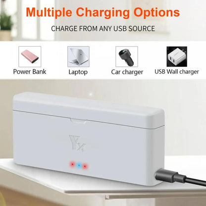 For Insta360 X4 YX 2-Slot Intelligent Charger Battery Charging Hub Storage Case(Gray) - Others by YX | Online Shopping UK | buy2fix