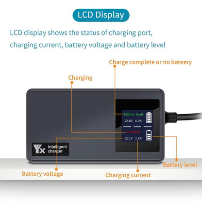 For DJI Mavic Air 2 / Air 2S YX Car Charger with Digital Display Dual-Battery Rapid Charger Hub(Black) - Other by YX | Online Shopping UK | buy2fix