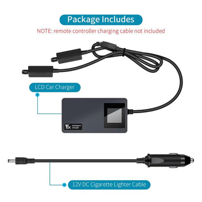 For DJI Mavic Air 2 / Air 2S YX Car Charger with Digital Display Dual-Battery Rapid Charger Hub(Black) - Other by YX | Online Shopping UK | buy2fix