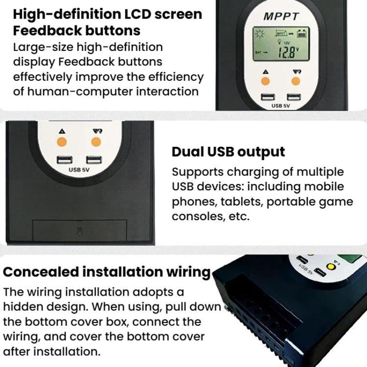 SKA-20A MPPT Solar Controller With Automatic 12V/24V Recognition - Others by buy2fix | Online Shopping UK | buy2fix