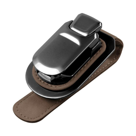 Car Sun Visor Glasses Holder Storage Decoration(Brown) - Sunglasses & Glasses Clips by buy2fix | Online Shopping UK | buy2fix