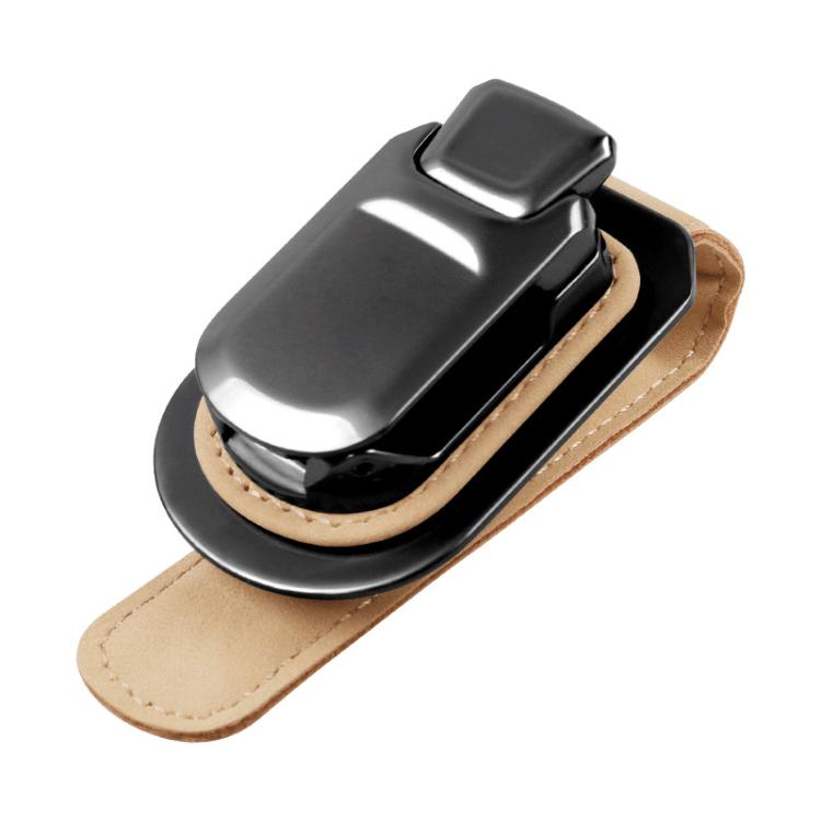 Car Sun Visor Glasses Holder Storage Decoration(Beige) - Sunglasses & Glasses Clips by buy2fix | Online Shopping UK | buy2fix