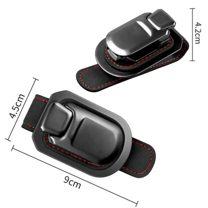 Car Sun Visor Glasses Holder Storage Decoration(Black Red) - Sunglasses & Glasses Clips by buy2fix | Online Shopping UK | buy2fix