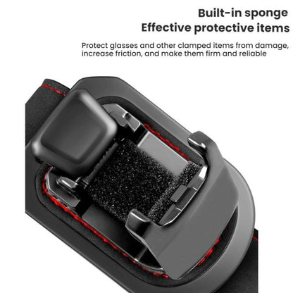 Car Sun Visor Glasses Holder Storage Decoration(Brown) - Sunglasses & Glasses Clips by buy2fix | Online Shopping UK | buy2fix
