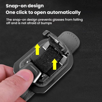 Car Sun Visor Glasses Holder Storage Decoration(Brown) - Sunglasses & Glasses Clips by buy2fix | Online Shopping UK | buy2fix