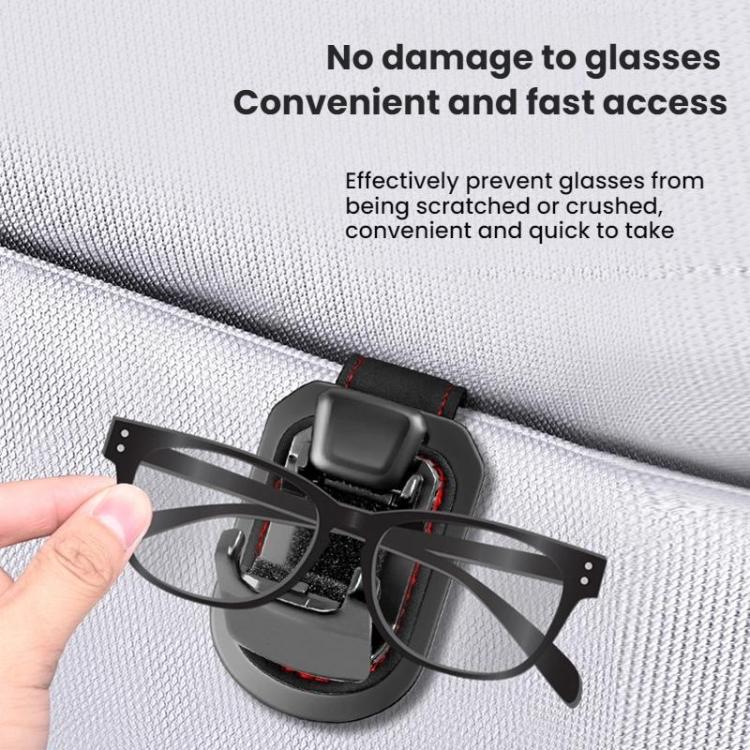 Car Sun Visor Glasses Holder Storage Decoration(Beige) - Sunglasses & Glasses Clips by buy2fix | Online Shopping UK | buy2fix
