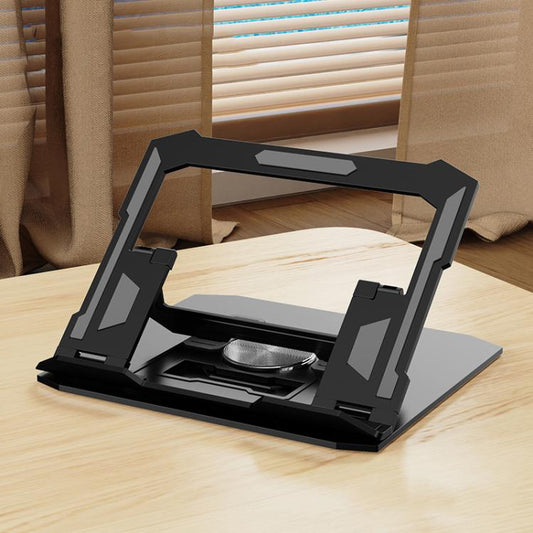 Carbon Steel Laptop Tablet Stand Holder Foldable Desktop Riser With 360-Degree Rotation, Spec: Tablet Black - Laptop Stand by buy2fix | Online Shopping UK | buy2fix