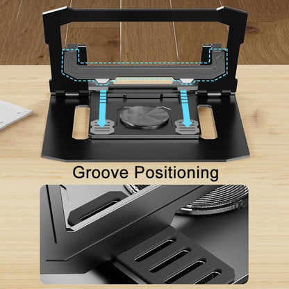 Carbon Steel Laptop Tablet Stand Holder Foldable Desktop Riser With 360-Degree Rotation, Spec: Tablet Silver - Laptop Stand by buy2fix | Online Shopping UK | buy2fix