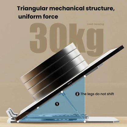 Carbon Steel Laptop Tablet Stand Holder Foldable Desktop Riser With 360-Degree Rotation, Spec: Tablet Black - Laptop Stand by buy2fix | Online Shopping UK | buy2fix