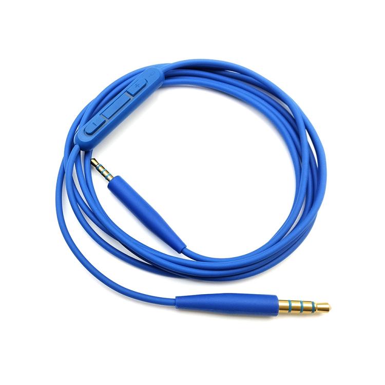 For BOSE QC25 / QC35 / SoundLink OE2 Audio Headphone Cable With In-line Microphone, Length: 1.4m(Blue) - Headset Accessories by buy2fix | Online Shopping UK | buy2fix