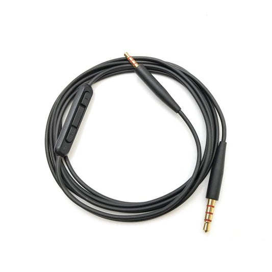 For BOSE QC25 / QC35 / SoundLink OE2 Audio Headphone Cable With In-line Microphone, Length: 1.4m(Black) - Headset Accessories by buy2fix | Online Shopping UK | buy2fix