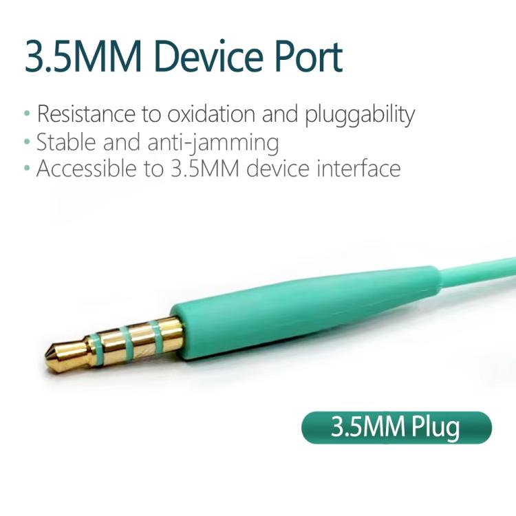 For BOSE QC25 / QC35 / SoundLink OE2 Audio Headphone Cable With In-line Microphone, Length: 1.4m(Green) - Headset Accessories by buy2fix | Online Shopping UK | buy2fix
