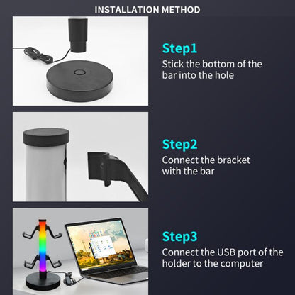 KBB-81 RGB Gaming Controller Headphone Stand Ambient Light Stand, Style: Wired Control+Remote Control+Bluetooth App - Headset Stand by buy2fix | Online Shopping UK | buy2fix