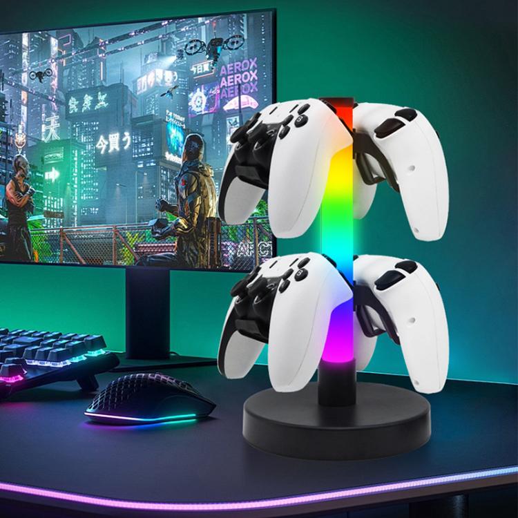 KBB-81 RGB Gaming Controller Headphone Stand Ambient Light Stand, Style: Wired Control - Headset Stand by buy2fix | Online Shopping UK | buy2fix