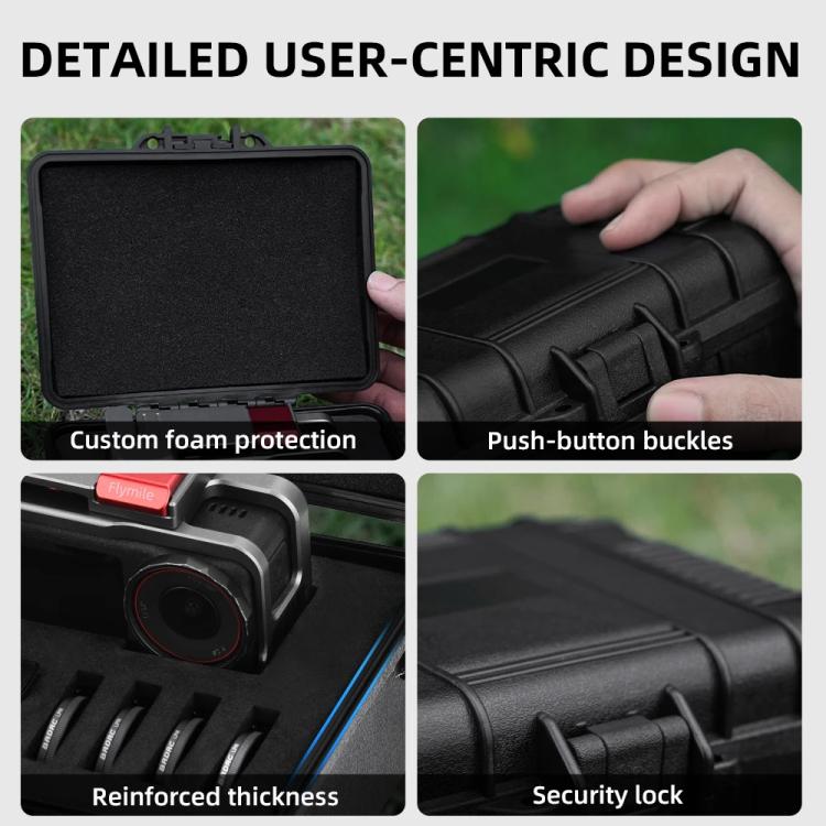 Flymile Carrying Case for DJI Action 5 Pro/4/3 Street Photography Kit Storage Organizer(Black) - Case & Bags by Flymile | Online Shopping UK | buy2fix