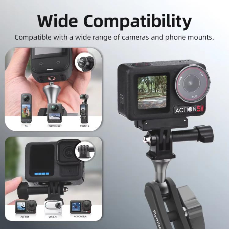 Flymile Universal Car Suction Cup Mount for Action Cameras 360-degree Rotatable, Washable and Reusable Dashboard Windshield Holder, Spec: With Extension Rod - Holder by Flymile | Online Shopping UK | buy2fix