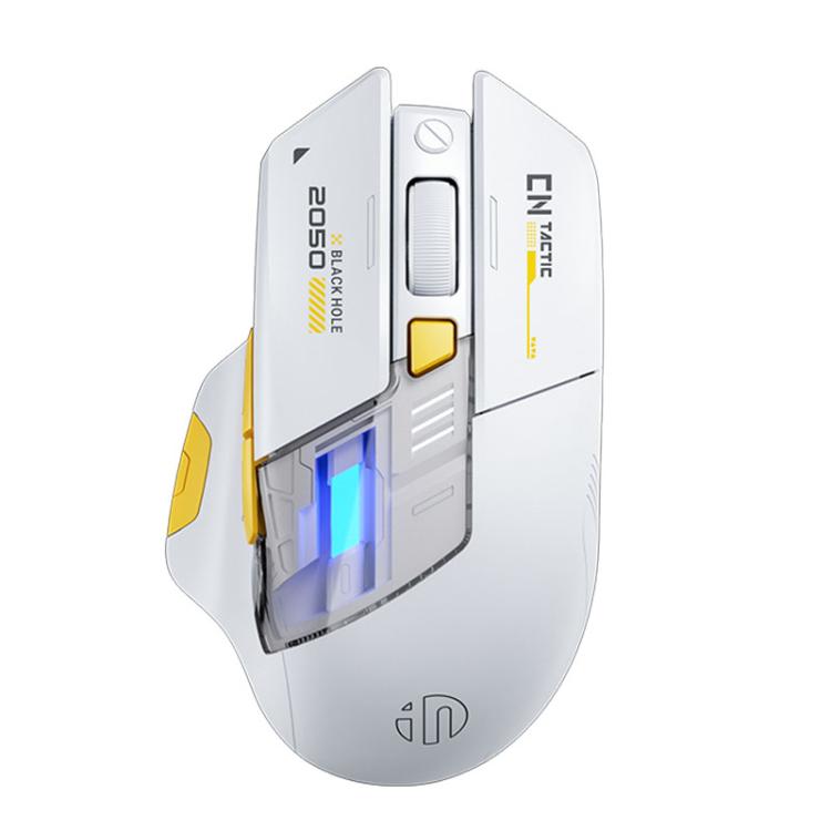 Inphic Bluetooth Wireless Mouse Office & Gaming LED Charging Mice, Spec: Dual Mode White - Wireless Mice by Inphic | Online Shopping UK | buy2fix
