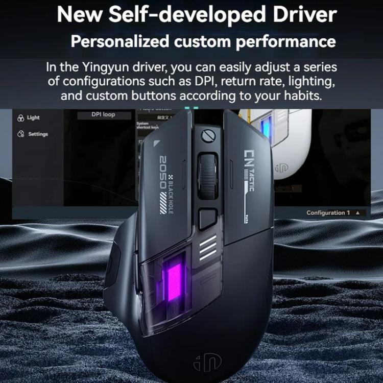 Inphic Bluetooth Wireless Mouse Office & Gaming LED Charging Mice, Spec: Tri-Mode White - Wireless Mice by Inphic | Online Shopping UK | buy2fix